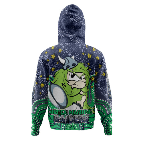Canberra Raiders Custom Hoodie - Custom With Aboriginal Inspired Style Of Dot Painting Patterns  Hoodie Canberra Raiders Custom Hoodie - Custom With Aboriginal Inspired Style Of Dot Painting Patterns  Hoodie