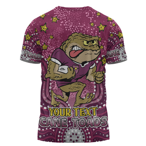 Queensland Cane Toads Custom T-shirt - Custom With Aboriginal Inspired Style Of Dot Painting Patterns  T-shirt Queensland Cane Toads Custom T-shirt - Custom With Aboriginal Inspired Style Of Dot Painting Patterns  T-shirt