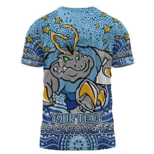 New South Wales Cockroaches Custom T-shirt - Custom With Aboriginal Inspired Style Of Dot Painting Patterns  T-shirt New South Wales Cockroaches Custom T-shirt - Custom With Aboriginal Inspired Style Of Dot Painting Patterns  T-shirt