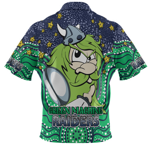 Canberra Raiders Custom Hawaiian Shirt - Custom With Aboriginal Inspired Style Of Dot Painting Patterns  Hawaiian Shirt Canberra Raiders Custom Hawaiian Shirt - Custom With Aboriginal Inspired Style Of Dot Painting Patterns  Hawaiian Shirt