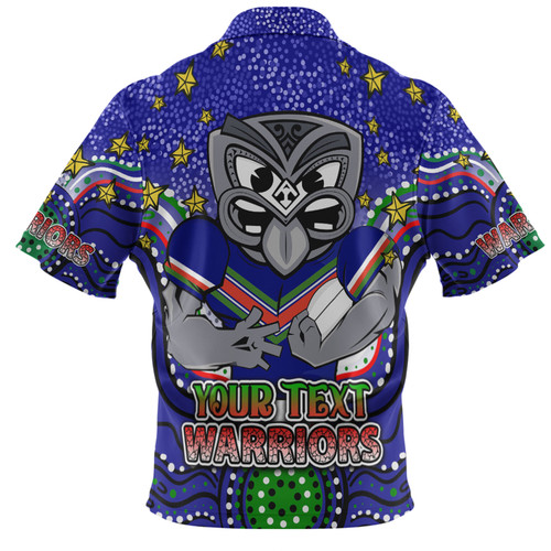 New Zealand Warriors Custom Hawaiian Shirt - Custom With Aboriginal Inspired Style Of Dot Painting Patterns  Hawaiian Shirt New Zealand Warriors Custom Hawaiian Shirt - Custom With Aboriginal Inspired Style Of Dot Painting Patterns  Hawaiian Shirt