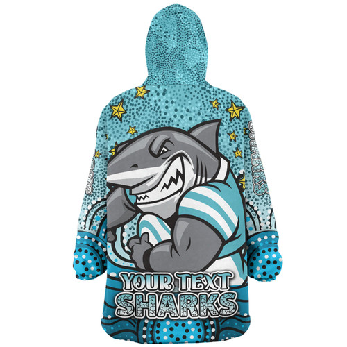 Cronulla-Sutherland Sharks Custom Snug Hoodie - Custom With Aboriginal Inspired Style Of Dot Painting Patterns  Snug Hoodie Cronulla-Sutherland Sharks Custom Snug Hoodie - Custom With Aboriginal Inspired Style Of Dot Painting Patterns  Snug Hoodie