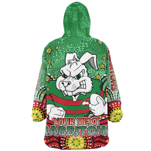South Sydney Rabbitohs Snug Hoodie - Custom With Aboriginal Inspired Style Of Dot Painting Patterns  Snug Hoodie South Sydney Rabbitohs Snug Hoodie - Custom With Aboriginal Inspired Style Of Dot Painting Patterns  Snug Hoodie