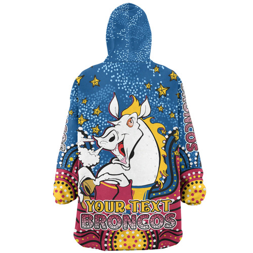 Brisbane Broncos Custom Snug Hoodie - Custom With Aboriginal Inspired Style Of Dot Painting Patterns  Snug Hoodie Brisbane Broncos Custom Snug Hoodie - Custom With Aboriginal Inspired Style Of Dot Painting Patterns  Snug Hoodie