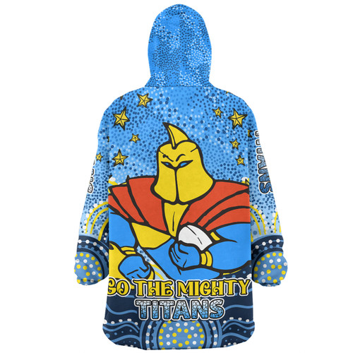 Gold Coast Titans Custom Snug Hoodie - Custom With Aboriginal Inspired Style Of Dot Painting Patterns  Snug Hoodie Gold Coast Titans Custom Snug Hoodie - Custom With Aboriginal Inspired Style Of Dot Painting Patterns  Snug Hoodie