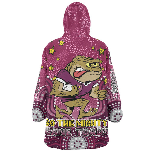 Queensland Cane Toads Custom Snug Hoodie - Custom With Aboriginal Inspired Style Of Dot Painting Patterns  Snug Hoodie