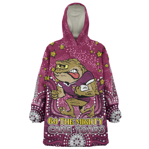 Queensland Cane Toads Custom Snug Hoodie - Custom With Aboriginal Inspired Style Of Dot Painting Patterns  Snug Hoodie