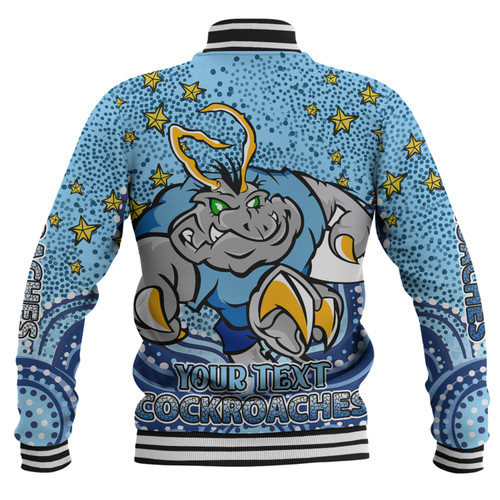 New South Wales Cockroaches Custom Baseball Jacket - Custom With Aboriginal Inspired Style Of Dot Painting Patterns  Baseball Jacket