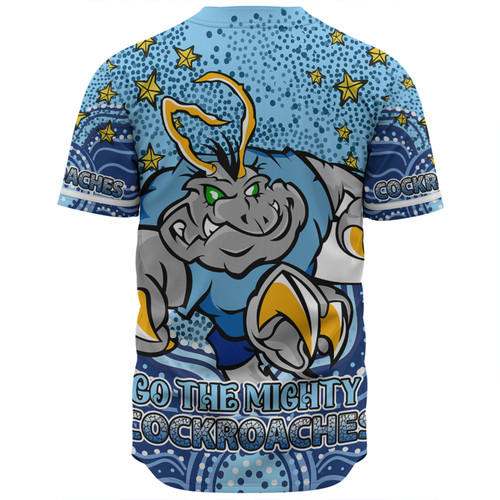 New South Wales Cockroaches Custom Baseball Shirt - Custom With Aboriginal Inspired Style Of Dot Painting Patterns  Baseball Shirt New South Wales Cockroaches Custom Baseball Shirt - Custom With Aboriginal Inspired Style Of Dot Painting Patterns  Baseball Shirt