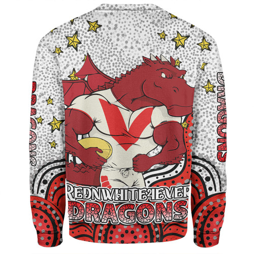 St. George Illawarra Dragons Custom Sweatshirt - Custom With Aboriginal Inspired Style Of Dot Painting Patterns  Sweatshirt St. George Illawarra Dragons Custom Sweatshirt - Custom With Aboriginal Inspired Style Of Dot Painting Patterns  Sweatshirt