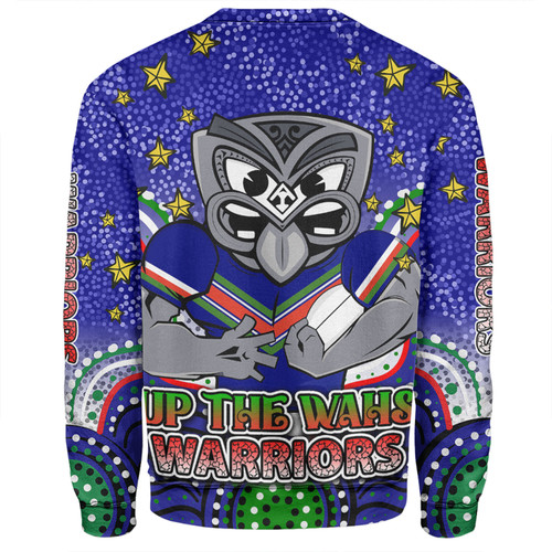 New Zealand Warriors Custom Sweatshirt - Custom With Aboriginal Inspired Style Of Dot Painting Patterns  Sweatshirt New Zealand Warriors Custom Sweatshirt - Custom With Aboriginal Inspired Style Of Dot Painting Patterns  Sweatshirt
