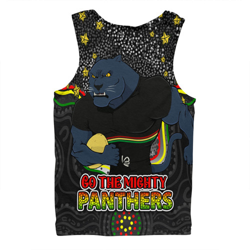 Penrith Panthers Custom Men Singlet - Custom With Aboriginal Inspired Style Of Dot Painting Patterns  Men Singlet Penrith Panthers Custom Men Singlet - Custom With Aboriginal Inspired Style Of Dot Painting Patterns  Men Singlet
