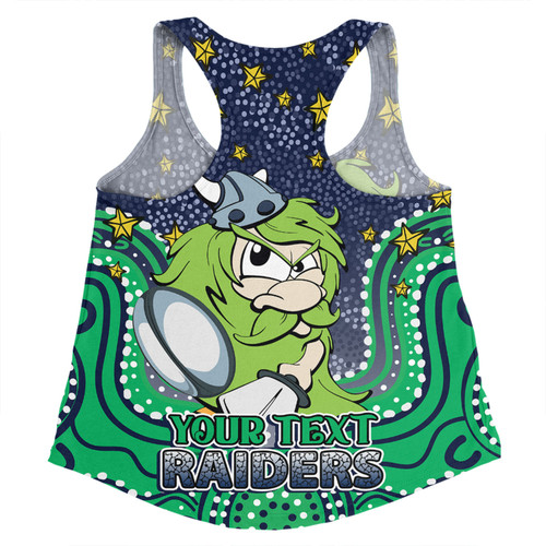 Canberra Raiders Custom Women Racerback Singlet - Custom With Aboriginal Inspired Style Of Dot Painting Patterns  Women Racerback Singlet Canberra Raiders Custom Women Racerback Singlet - Custom With Aboriginal Inspired Style Of Dot Painting Patterns  Women Racerback Singlet