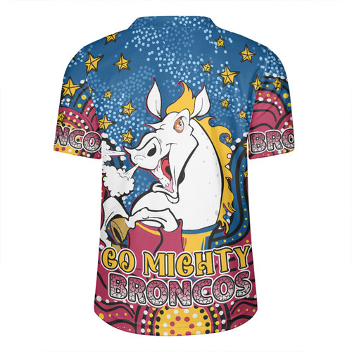Brisbane Broncos Custom Rugby Jersey - Custom With Aboriginal Inspired Style Of Dot Painting Patterns  Rugby Jersey Brisbane Broncos Custom Rugby Jersey - Custom With Aboriginal Inspired Style Of Dot Painting Patterns  Rugby Jersey
