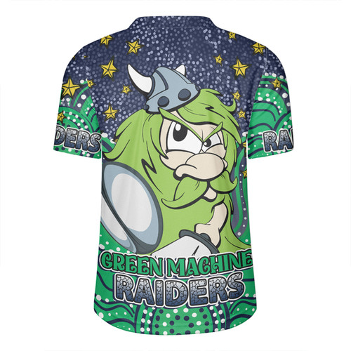 Canberra Raiders Custom Rugby Jersey - Custom With Aboriginal Inspired Style Of Dot Painting Patterns  Rugby Jersey Canberra Raiders Custom Rugby Jersey - Custom With Aboriginal Inspired Style Of Dot Painting Patterns  Rugby Jersey