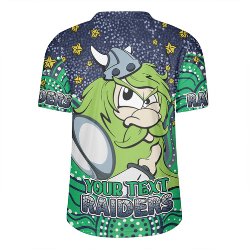 Canberra Raiders Custom Rugby Jersey - Custom With Aboriginal Inspired Style Of Dot Painting Patterns  Rugby Jersey Canberra Raiders Custom Rugby Jersey - Custom With Aboriginal Inspired Style Of Dot Painting Patterns  Rugby Jersey