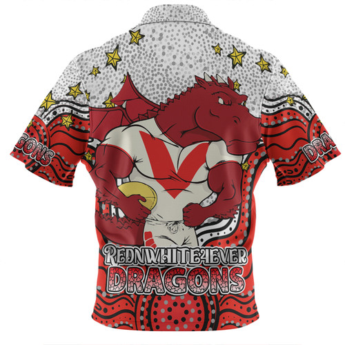 St. George Illawarra Dragons Custom Zip Polo Shirt - Custom With Aboriginal Inspired Style Of Dot Painting Patterns  Zip Polo Shirt St. George Illawarra Dragons Custom Zip Polo Shirt - Custom With Aboriginal Inspired Style Of Dot Painting Patterns  Zip Polo Shirt