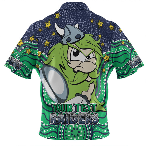 Canberra Raiders Custom Zip Polo Shirt - Custom With Aboriginal Inspired Style Of Dot Painting Patterns  Zip Polo Shirt Canberra Raiders Custom Zip Polo Shirt - Custom With Aboriginal Inspired Style Of Dot Painting Patterns  Zip Polo Shirt