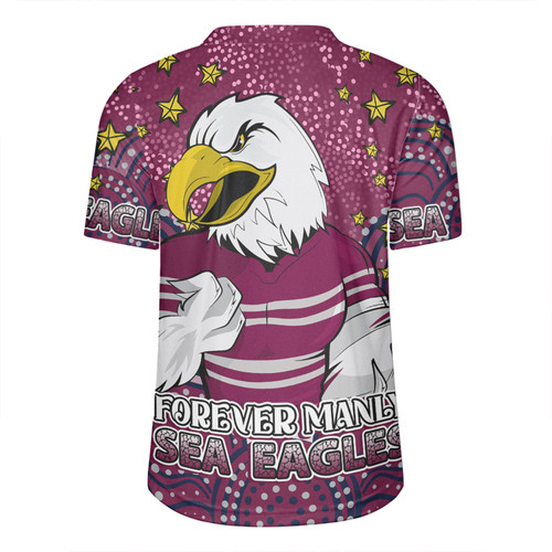 Manly Warringah Sea Eagles Custom Rugby Jersey - Custom With Aboriginal Inspired Style Of Dot Painting Patterns  Rugby Jersey Manly Warringah Sea Eagles Custom Rugby Jersey - Custom With Aboriginal Inspired Style Of Dot Painting Patterns  Rugby Jersey