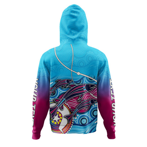 Australia Fishing Aboriginal Fishing Custom Hoodie - Fishaholic With The Dhari Symbol And Aboriginal Pattern Hoodie Australia Fishing Aboriginal Fishing Custom Hoodie - Fishaholic With The Dhari Symbol And Aboriginal Pattern Hoodie