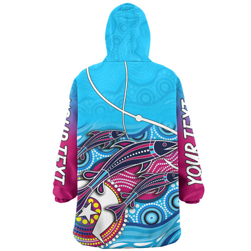 Australia Fishing Aboriginal Fishing Custom Snug Hoodie - Fishaholic With The Dhari Symbol And Aboriginal Pattern Snug Hoodie Australia Fishing Aboriginal Fishing Custom Snug Hoodie - Fishaholic With The Dhari Symbol And Aboriginal Pattern Snug Hoodie