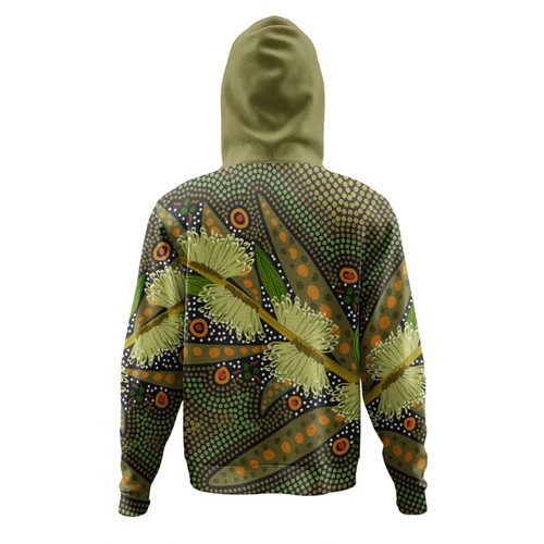 Australia Flowers Aboriginal Hoodie - Aboriginal Dot Art Of Australian Native Flower Hakea Sericea Hoodie Australia Flowers Aboriginal Hoodie - Aboriginal Dot Art Of Australian Native Flower Hakea Sericea Hoodie