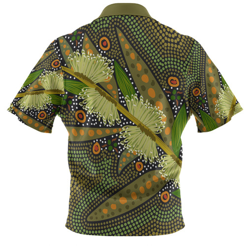 Australia Flowers Aboriginal Polo Shirt - Aboriginal Dot Art Of Australian Native Flower Hakea Sericea Polo Shirt Australia Flowers Aboriginal Polo Shirt - Aboriginal Dot Art Of Australian Native Flower Hakea Sericea Polo Shirt