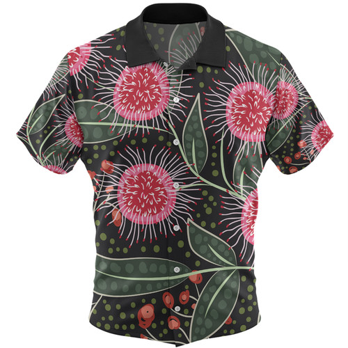 Australia Flowers Aboriginal Hawaiian Shirt - Aboriginal Style Australian Hakea Flower Hawaiian Shirt