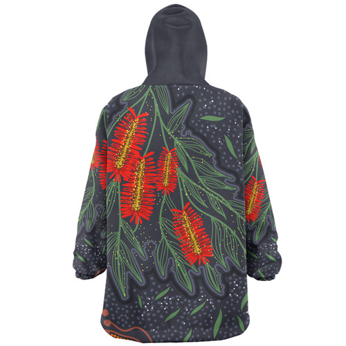 Australia Flowers Aboriginal Snug Hoodie - Bottle Brush Medicinal Plant Art Snug Hoodie Australia Flowers Aboriginal Snug Hoodie - Bottle Brush Medicinal Plant Art Snug Hoodie