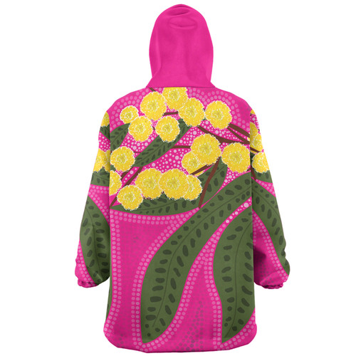 Australia Flowers Aboriginal Snug Hoodie - Australian Yellow Wattle Flowers Painting In Aboriginal Dot Art Style Snug Hoodie Australia Flowers Aboriginal Snug Hoodie - Australian Yellow Wattle Flowers Painting In Aboriginal Dot Art Style Snug Hoodie