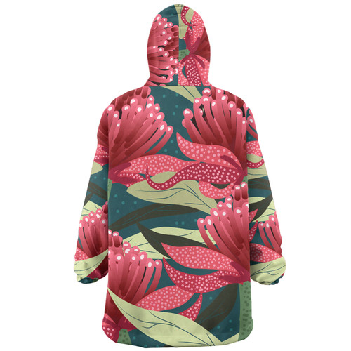Australia Flowers Aboriginal Snug Hoodie - Australian Waratah Flowers Painting In Aboriginal Style Snug Hoodie Australia Flowers Aboriginal Snug Hoodie - Australian Waratah Flowers Painting In Aboriginal Style Snug Hoodie