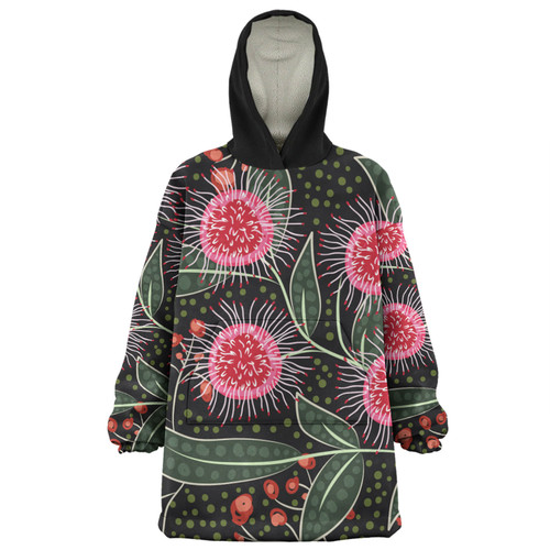 Australia Flowers Aboriginal Snug Hoodie - Aboriginal Style Australian Hakea Flower Snug Hoodie