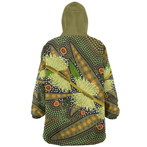 Australia Flowers Aboriginal Snug Hoodie - Aboriginal Dot Art Of Australian Native Flower Hakea Sericea Snug Hoodie Australia Flowers Aboriginal Snug Hoodie - Aboriginal Dot Art Of Australian Native Flower Hakea Sericea Snug Hoodie