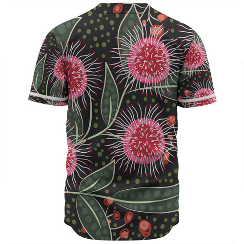 Australia Flowers Aboriginal Baseball Shirt - Aboriginal Style Australian Hakea Flower Baseball Shirt Australia Flowers Aboriginal Baseball Shirt - Aboriginal Style Australian Hakea Flower Baseball Shirt