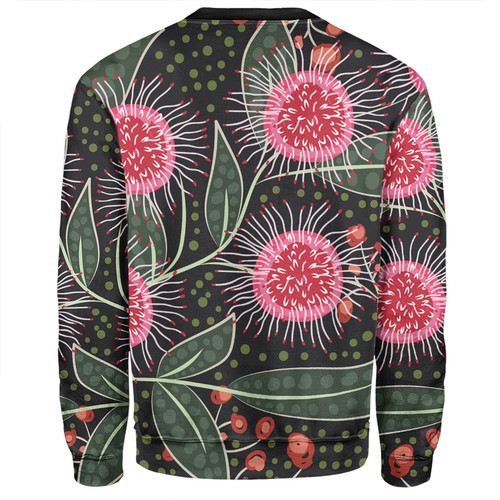Australia Flowers Aboriginal Sweatshirt - Aboriginal Style Australian Hakea Flower Sweatshirt Australia Flowers Aboriginal Sweatshirt - Aboriginal Style Australian Hakea Flower Sweatshirt