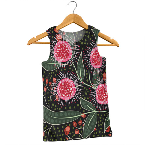 Australia Flowers Aboriginal Men Singlet - Aboriginal Style Australian Hakea Flower Men Singlet