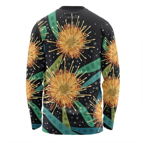 Australia Flowers Aboriginal Long Sleeve T-shirt - Australian Yellow Hakea Flower Art Long Sleeve T-shirt Australia Flowers Aboriginal Long Sleeve T-shirt - Australian Yellow Hakea Flower Art Long Sleeve T-shirt