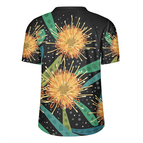 Australia Flowers Aboriginal Rugby Jersey - Australian Yellow Hakea Flower Art Rugby Jersey Australia Flowers Aboriginal Rugby Jersey - Australian Yellow Hakea Flower Art Rugby Jersey