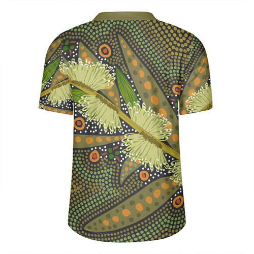 Australia Flowers Aboriginal Rugby Jersey - Aboriginal Dot Art Of Australian Native Flower Hakea Sericea Rugby Jersey Australia Flowers Aboriginal Rugby Jersey - Aboriginal Dot Art Of Australian Native Flower Hakea Sericea Rugby Jersey