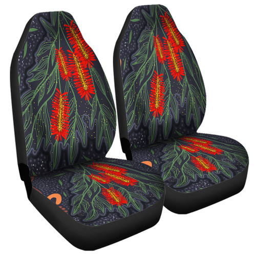 Australia Flowers Aboriginal Car Seat Cover - Bottle Brush Medicinal Plant Art Car Seat Cover Australia Flowers Aboriginal Car Seat Cover - Bottle Brush Medicinal Plant Art Car Seat Cover