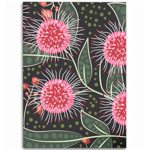 Australia Flowers Aboriginal Area Rug - Aboriginal Style Australian Hakea Flower Area Rug Australia Flowers Aboriginal Area Rug - Aboriginal Style Australian Hakea Flower Area Rug