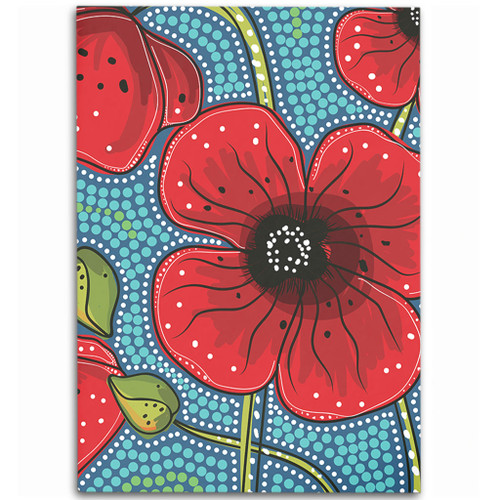 Australia Flowers Aboriginal Area Rug - Aboriginal Dot Art Of Australian Poppy Flower Painting Area Rug Australia Flowers Aboriginal Area Rug - Aboriginal Dot Art Of Australian Poppy Flower Painting Area Rug