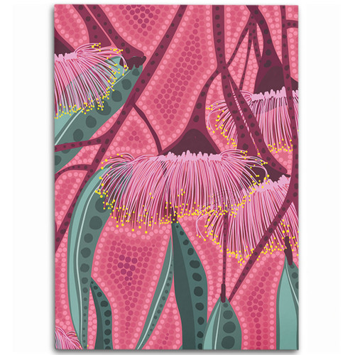 Australia Flowers Aboriginal Area Rug - Aboriginal Dot Art Of Australian Native Eucalyptus Tree Branch Area Rug Australia Flowers Aboriginal Area Rug - Aboriginal Dot Art Of Australian Native Eucalyptus Tree Branch Area Rug