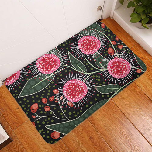 Australia Flowers Aboriginal Doormat - Aboriginal Style Australian Hakea Flower Doormat Australia Flowers Aboriginal Doormat - Aboriginal Style Australian Hakea Flower Doormat