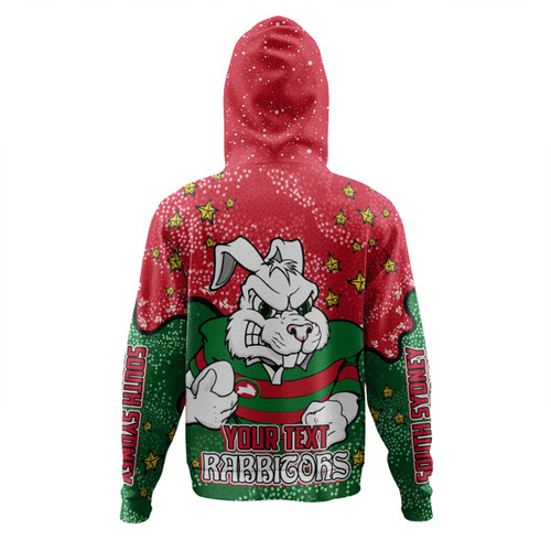 South Sydney Rabbitohs Hoodie - Team With Dot And Star Patterns For Tough Fan Hoodie South Sydney Rabbitohs Hoodie - Team With Dot And Star Patterns For Tough Fan Hoodie