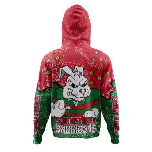 South Sydney Rabbitohs Hoodie - Team With Dot And Star Patterns For Tough Fan Hoodie South Sydney Rabbitohs Hoodie - Team With Dot And Star Patterns For Tough Fan Hoodie