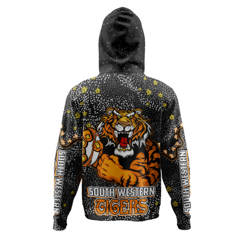 Wests Tigers Custom Hoodie - Team With Dot And Star Patterns For Tough Fan Hoodie Wests Tigers Custom Hoodie - Team With Dot And Star Patterns For Tough Fan Hoodie