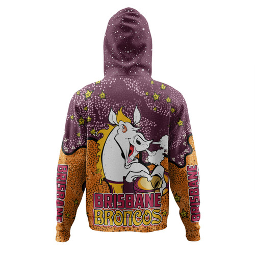 Brisbane Broncos Custom Hoodie - Team With Dot And Star Patterns For Tough Fan Hoodie Brisbane Broncos Custom Hoodie - Team With Dot And Star Patterns For Tough Fan Hoodie