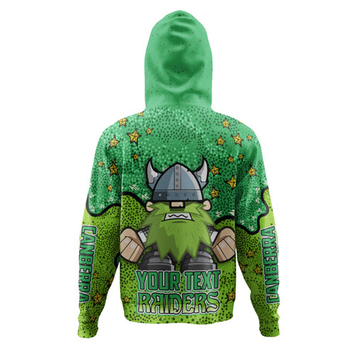 Canberra Raiders Custom Hoodie - Team With Dot And Star Patterns For Tough Fan Hoodie Canberra Raiders Custom Hoodie - Team With Dot And Star Patterns For Tough Fan Hoodie