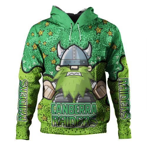 Canberra Raiders Custom Hoodie - Team With Dot And Star Patterns For Tough Fan Hoodie